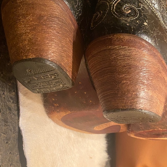 Corral Western Women's Black Vintage Lizard Inlay Boots M. Size 7 - Picture 15 of 16